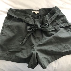 Loft High Waisted Tie Shorts